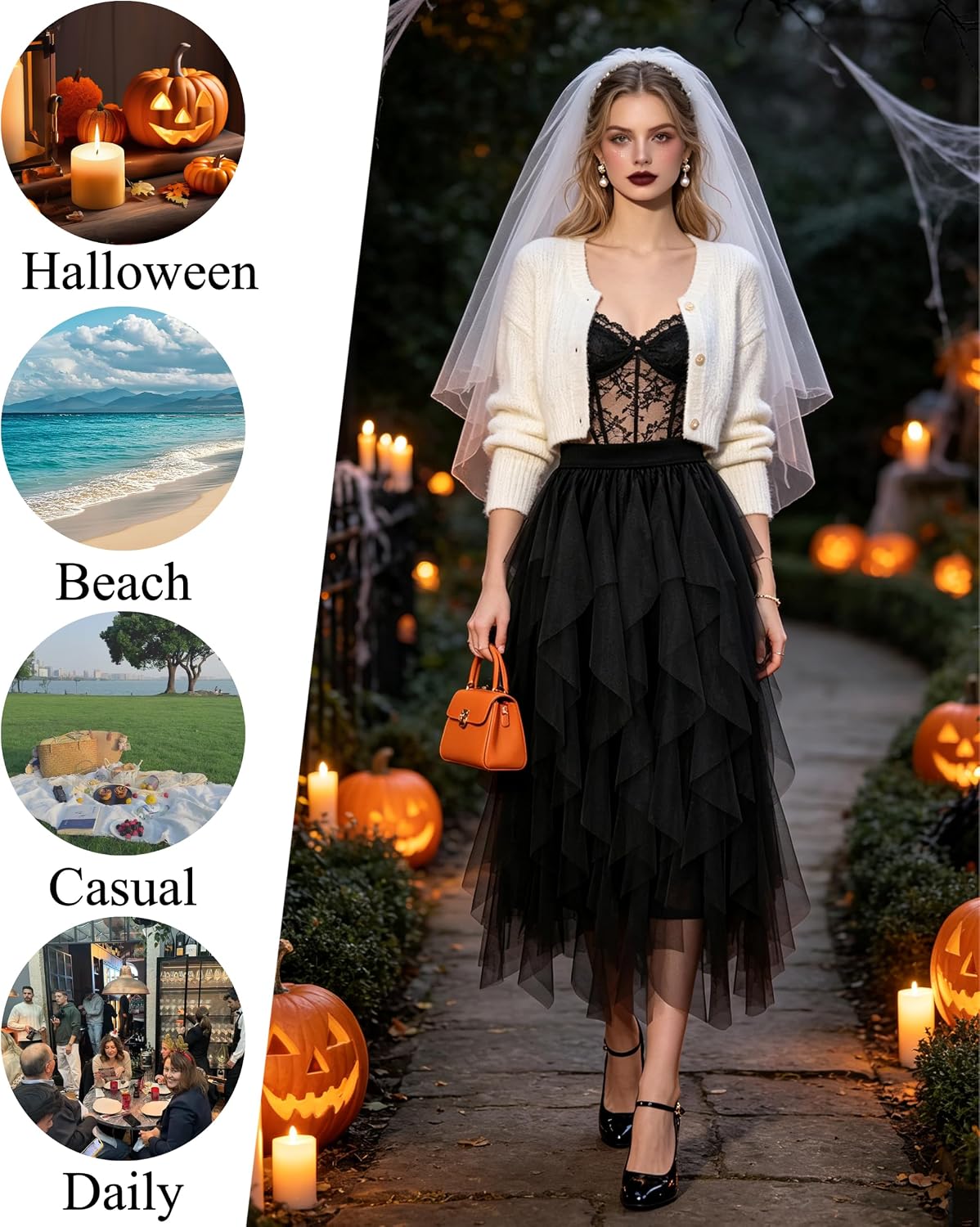 THHGPO Tulle Skirts for Women A Line Fairy Tiered Skirt
