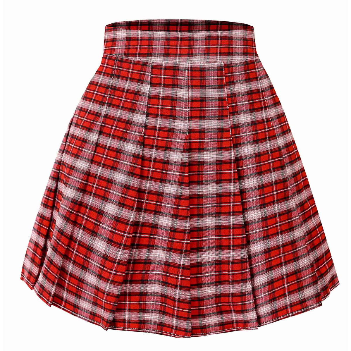 Hoerev Women Girls Short High Waist Pleated Skater Tennis Skirt