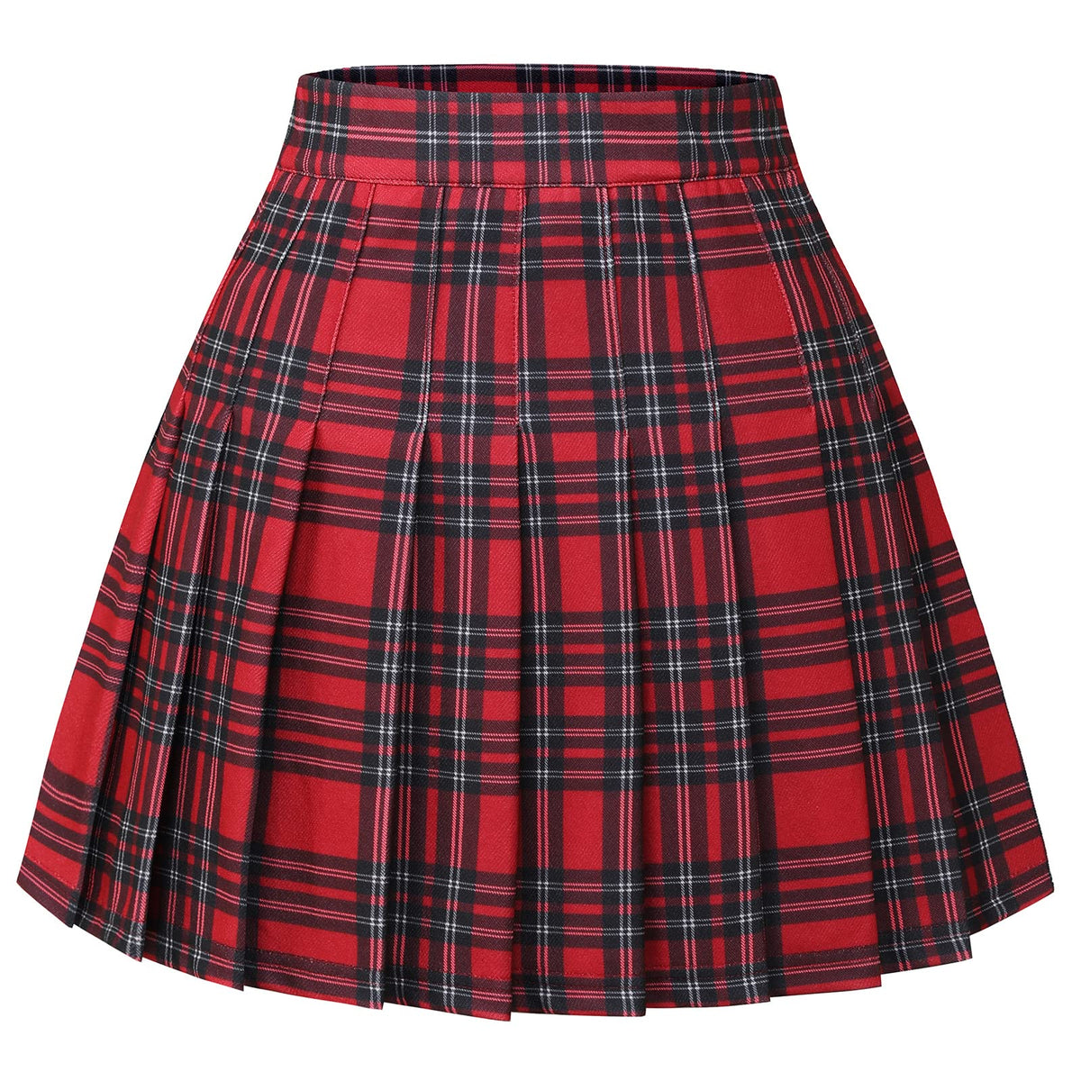 Womens Pleated Skirts High Waist Mini Tennis Skater Skirt
