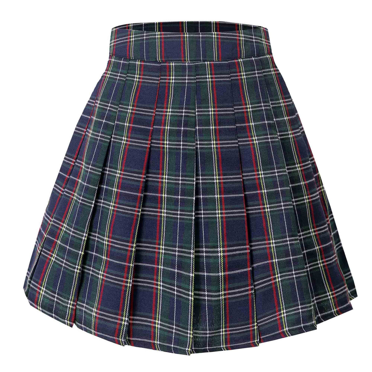 Hoerev Women Girls Short High Waist Pleated Skater Tennis Skirt
