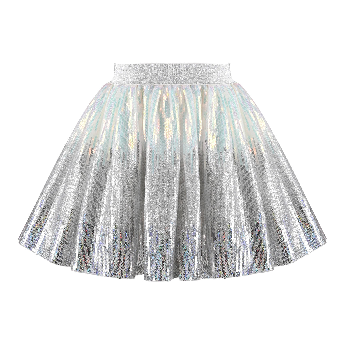Sunny Fashion Girls Skirt Purple Mermaid Sparkly Sequin Tutu Party Ballet Dance