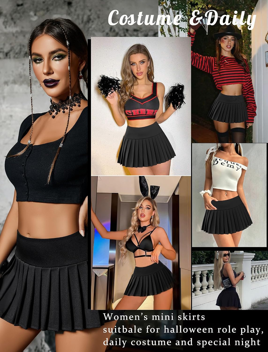 Avidlove Skirts for Women Mini Skirt Casual Pleated Short Skirts