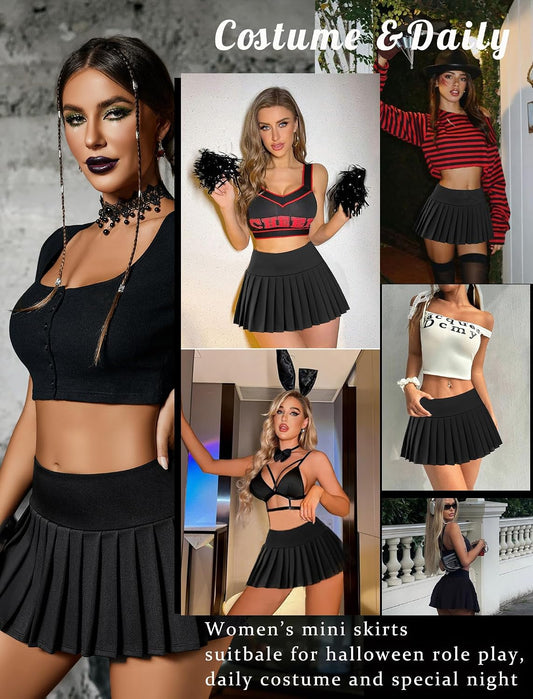 Avidlove Skirts for Women Mini Skirt Casual Pleated Short Skirts