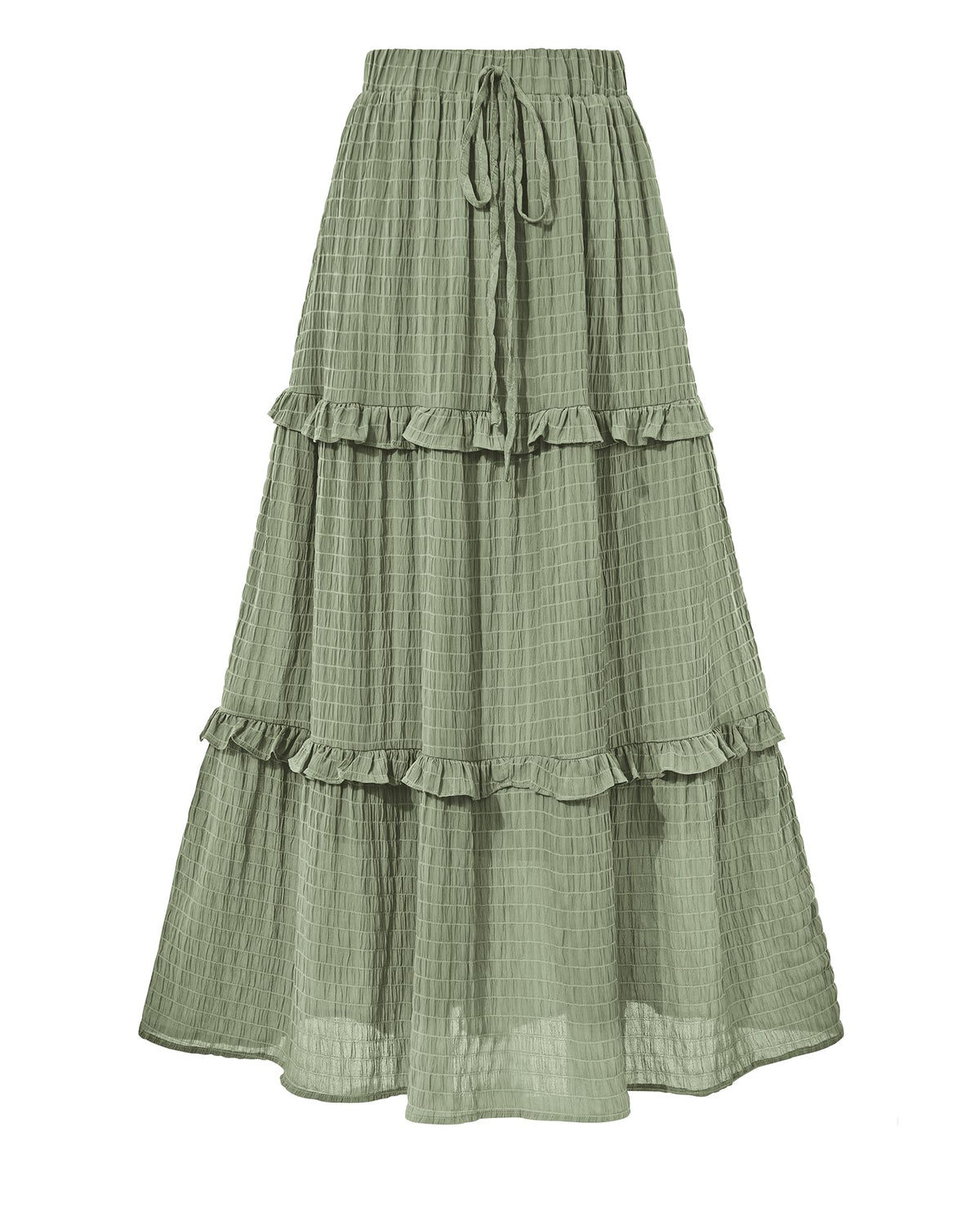 BTFBM Casual Solid Maxi Skirt Fall Clothes Flared A-Line Skirts for Women