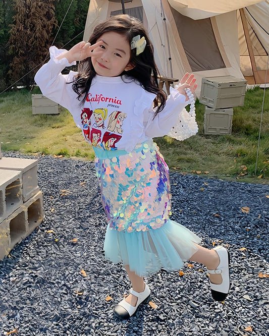Toddler & Girls Sparkle Sequin Mermaid Skirt
