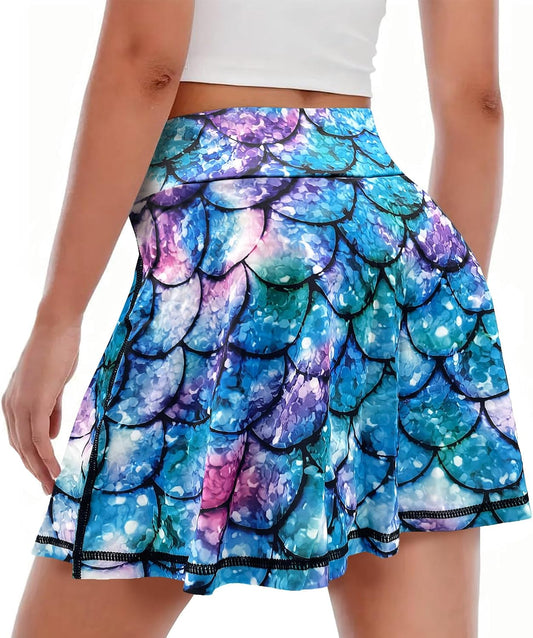 Womens Tennis Skirts Skorts High Waisted Pleated Skirt