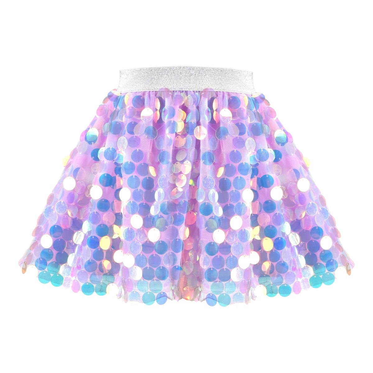 Sunny Fashion Girls Skirt Purple Mermaid Sparkly Sequin Tutu Party Ballet Dance