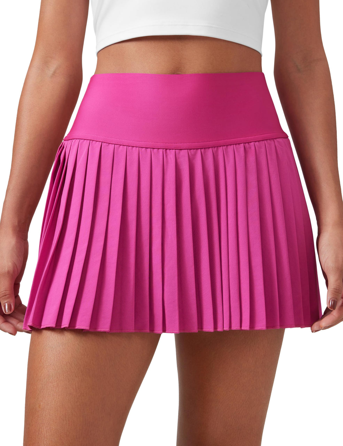 CRZ YOGA High Waisted Pleated Tennis Skirts