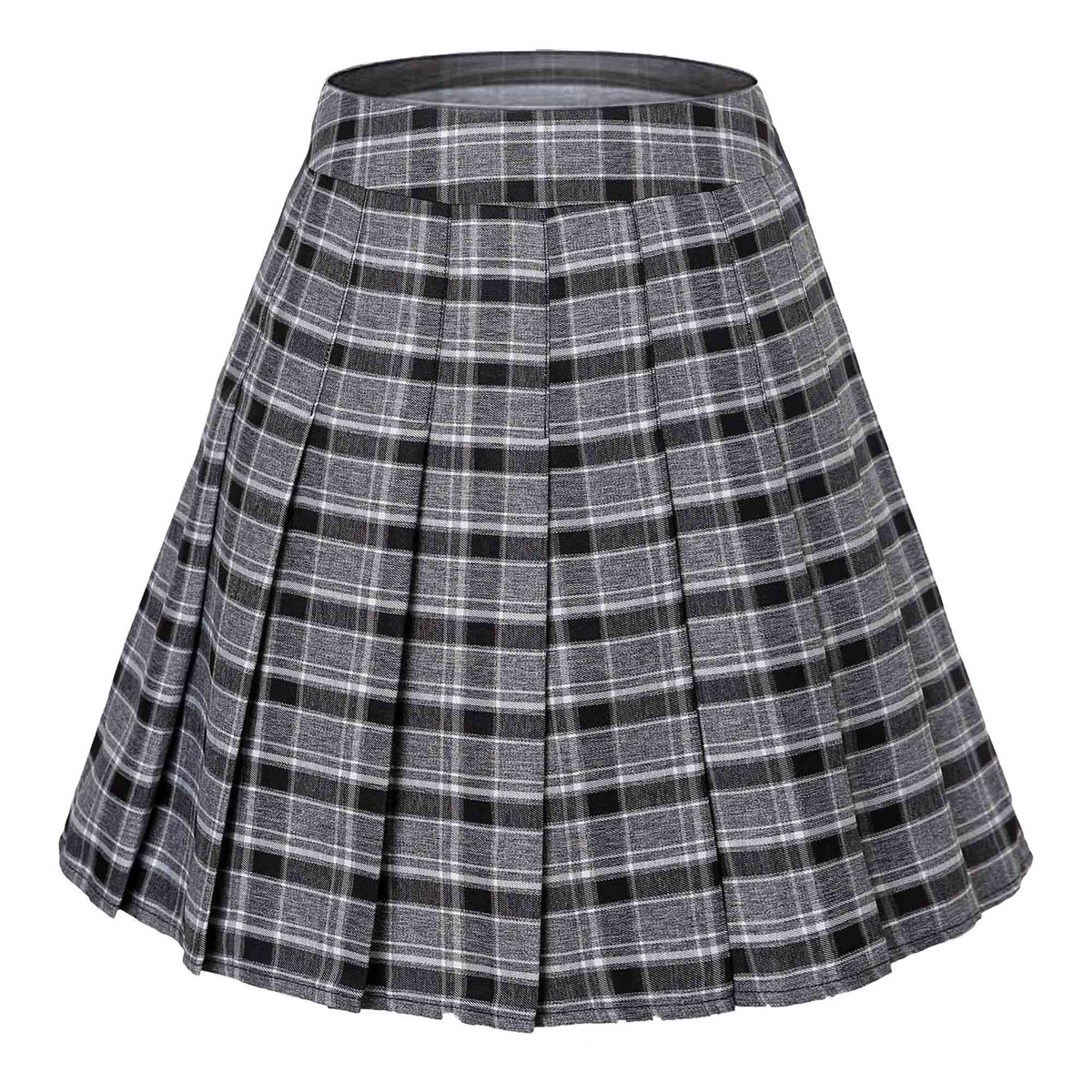 Hoerev Women Girls Short High Waist Pleated Skater Tennis Skirt