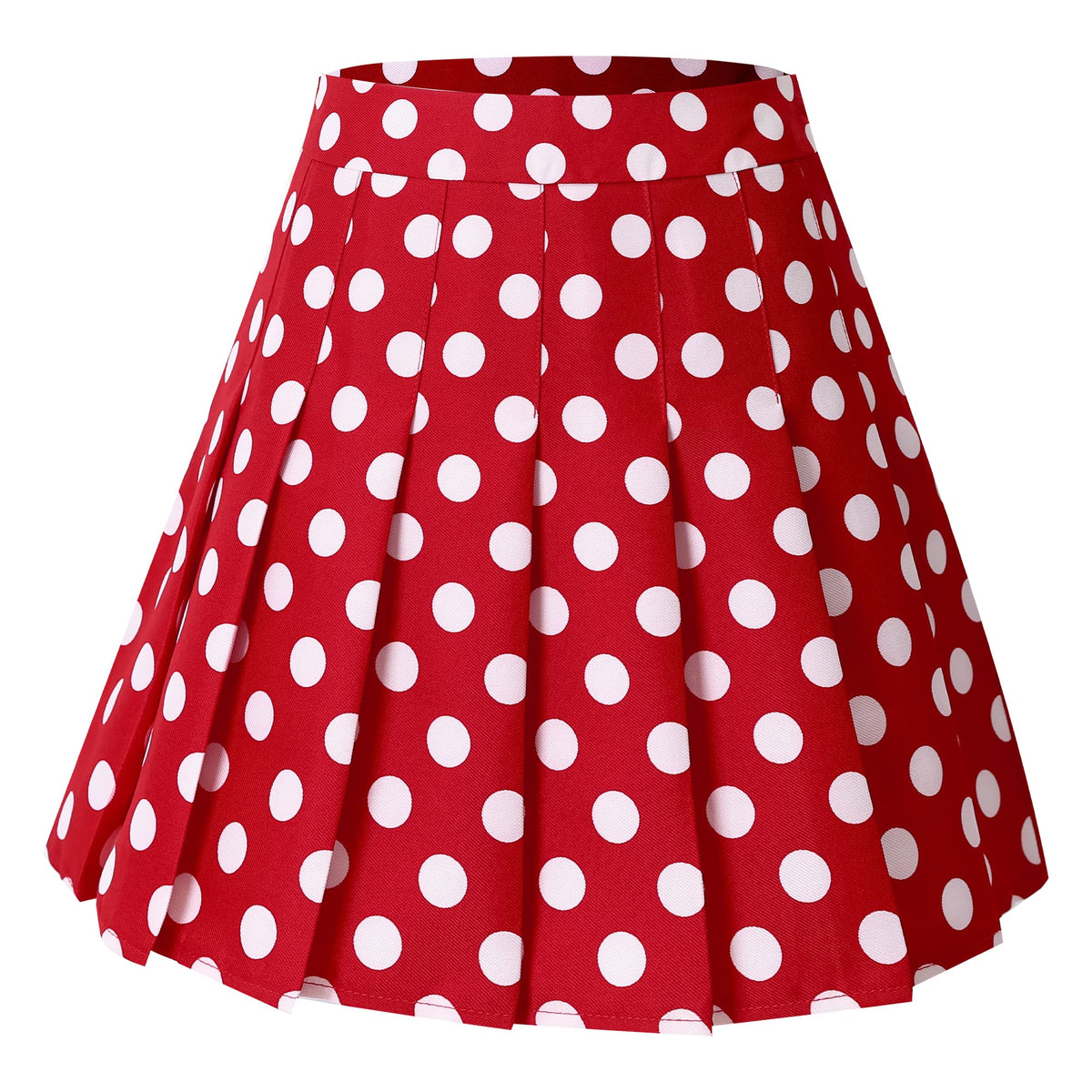 Hoerev Women Girls Short High Waist Pleated Skater Tennis Skirt