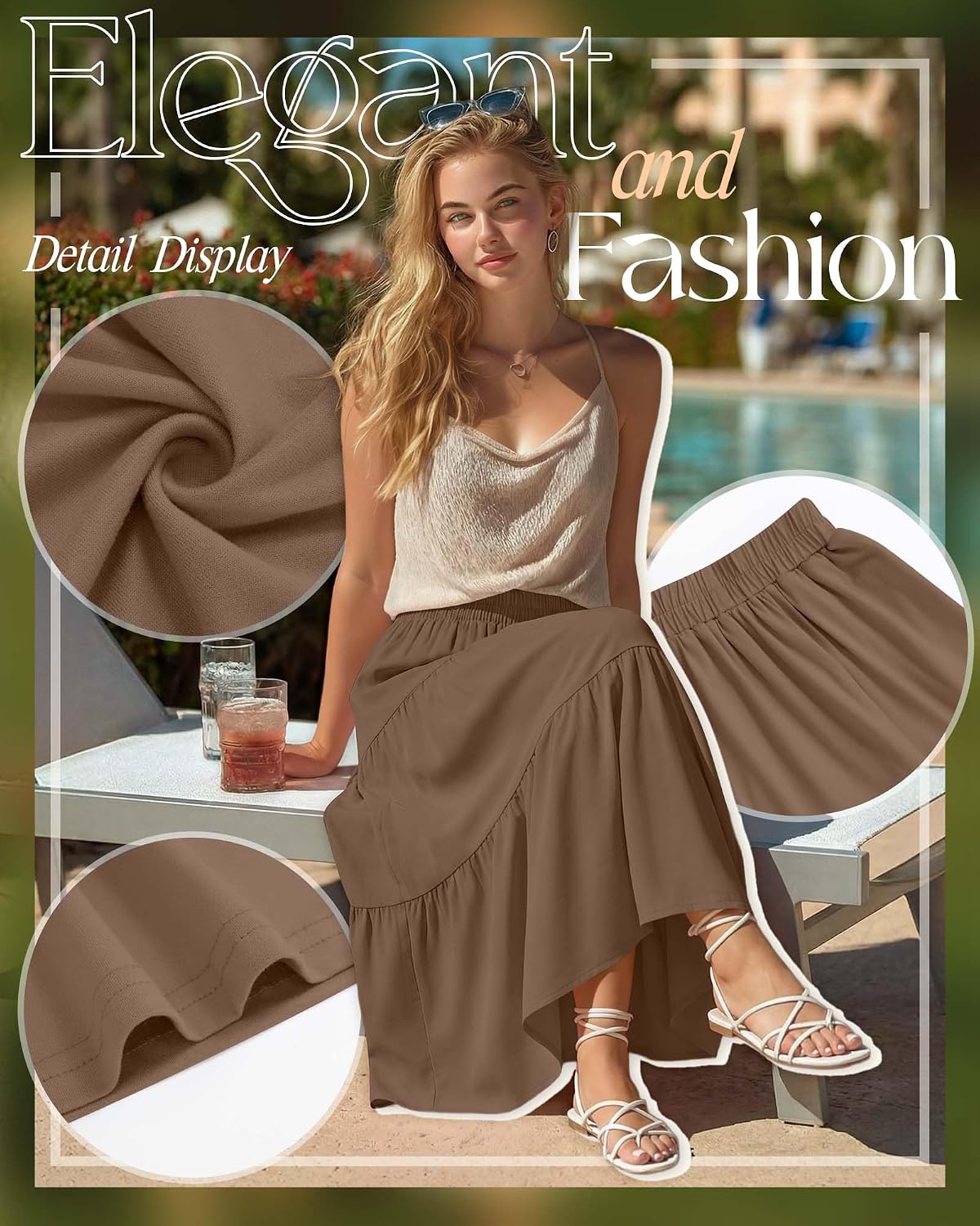 3 Pack Women's Maxi Tiered Skirts