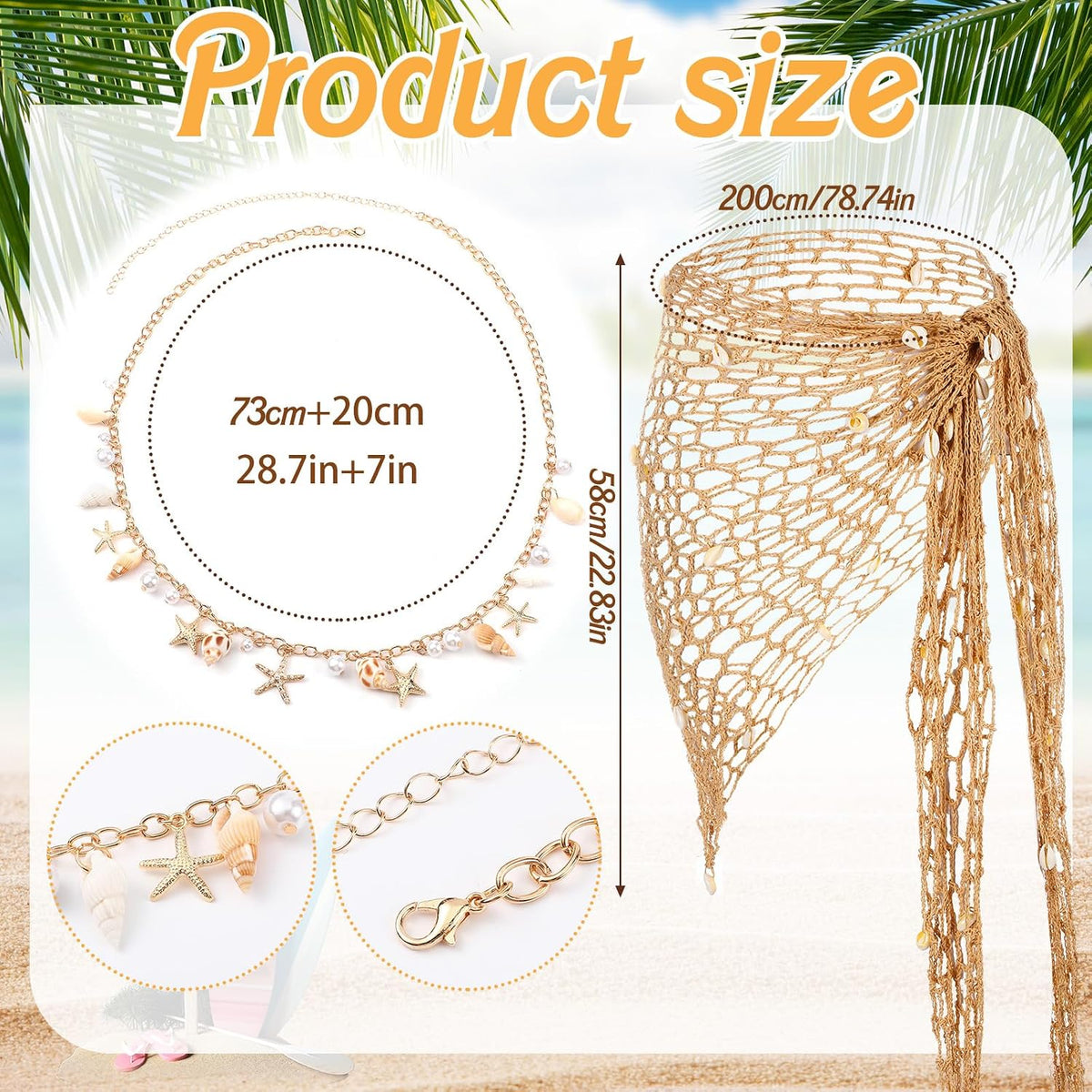 2 Set Halloween Women Mermaid Costume Accessories