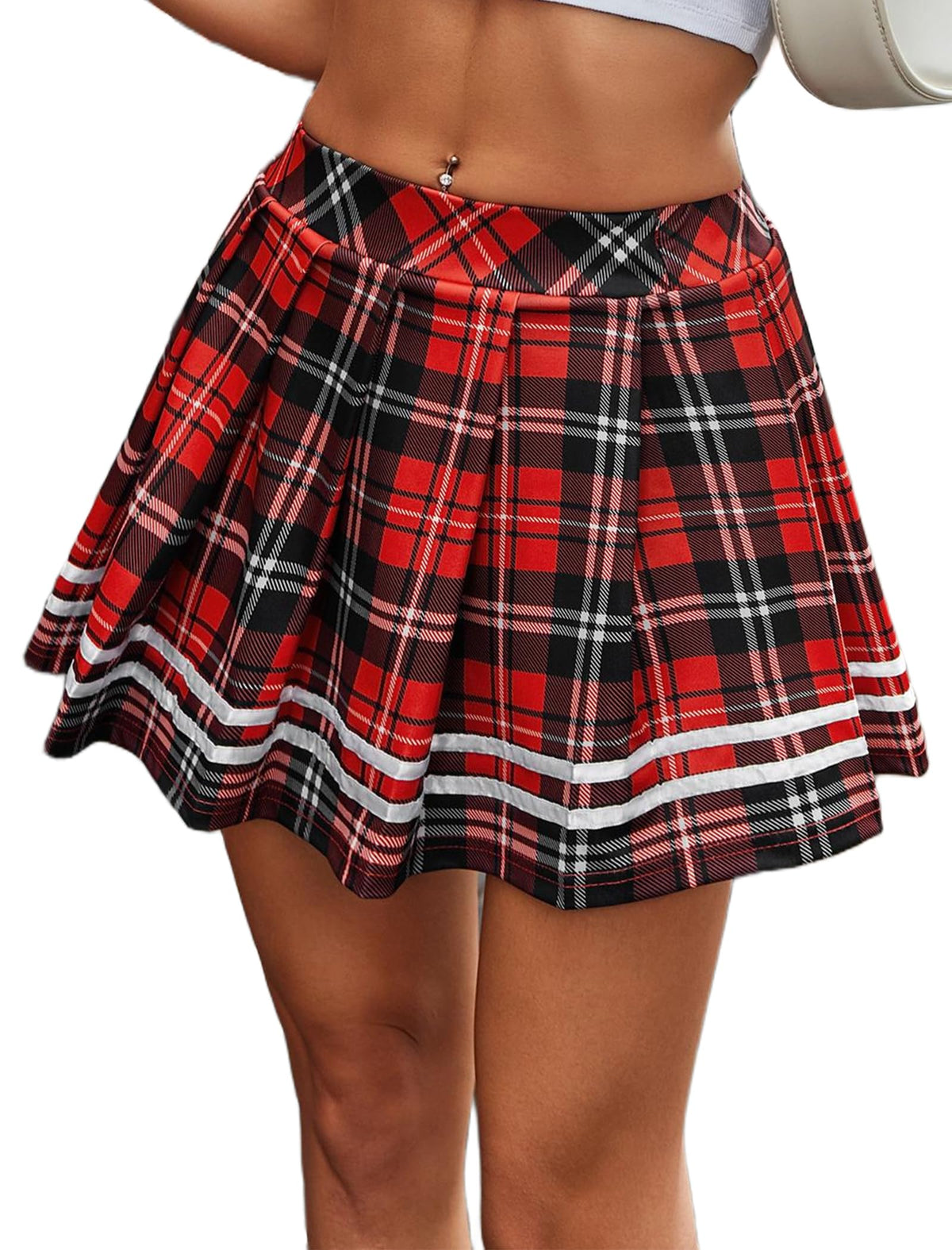 Avidlove Womens Pleated Skirt School Uniform Skirts Mini Cheer Skirt