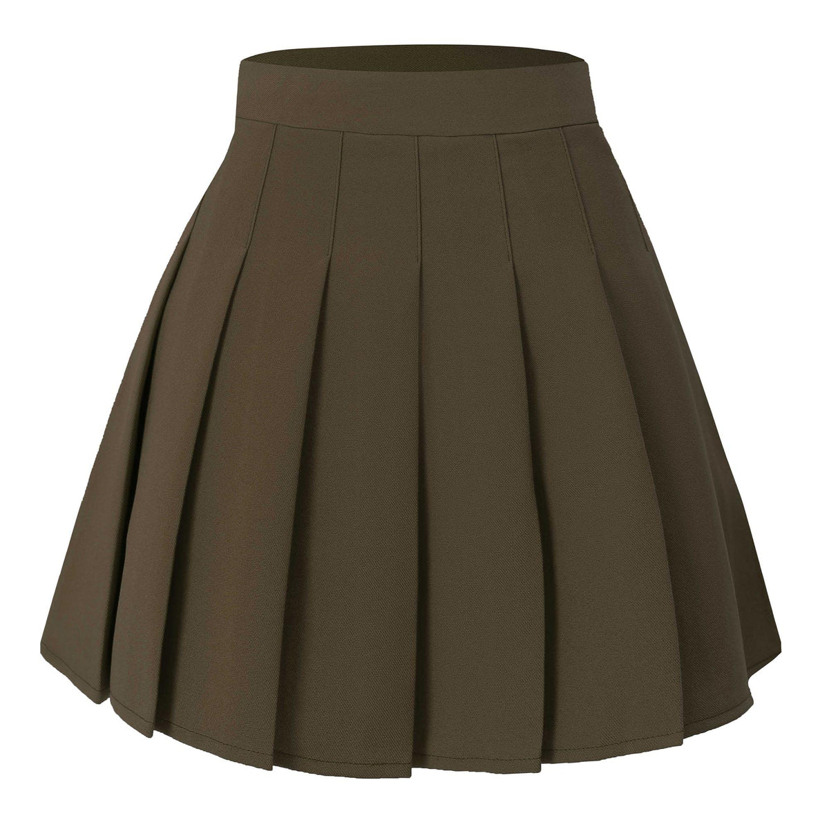 Hoerev Women Girls Short High Waist Pleated Skater Tennis Skirt
