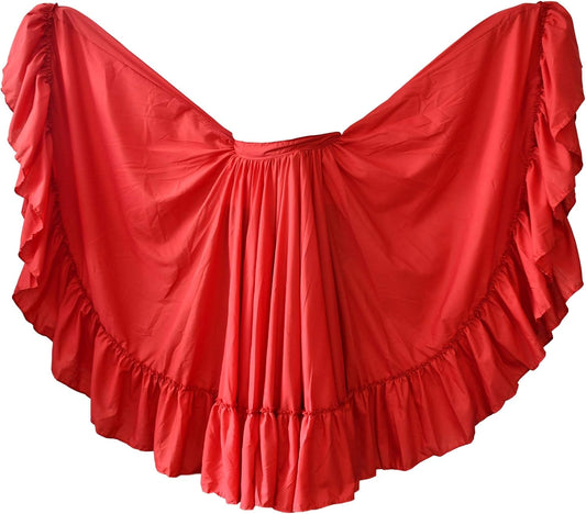 OD Professional Dance Skirt for Folkloric Mexican or Flamenco Dancing Double Circle (Doble Vuelo)
