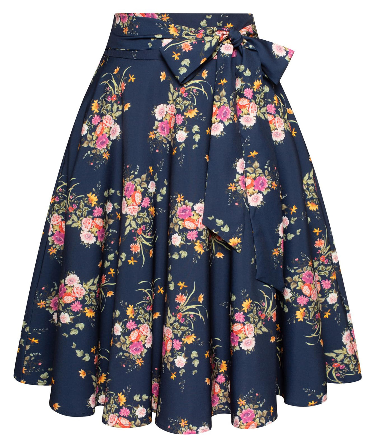 Belle Poque Women High Waisted A Line Skirt with Pockets