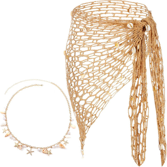 2 Set Halloween Women Mermaid Costume Accessories