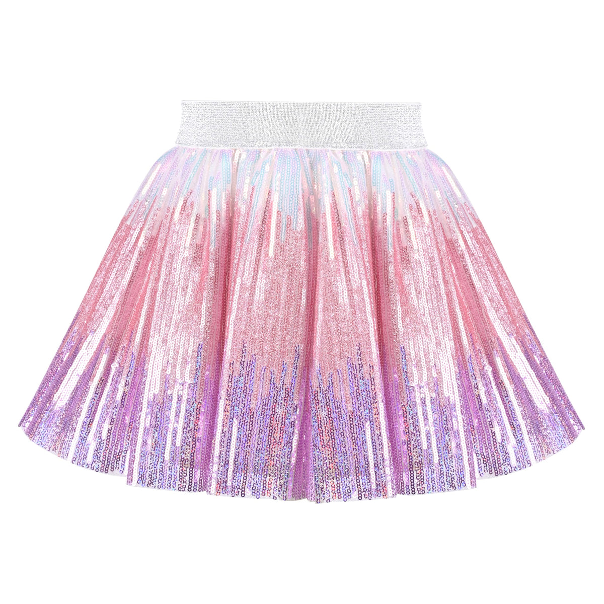 Sunny Fashion Girls Skirt Purple Mermaid Sparkly Sequin Tutu Party Ballet Dance