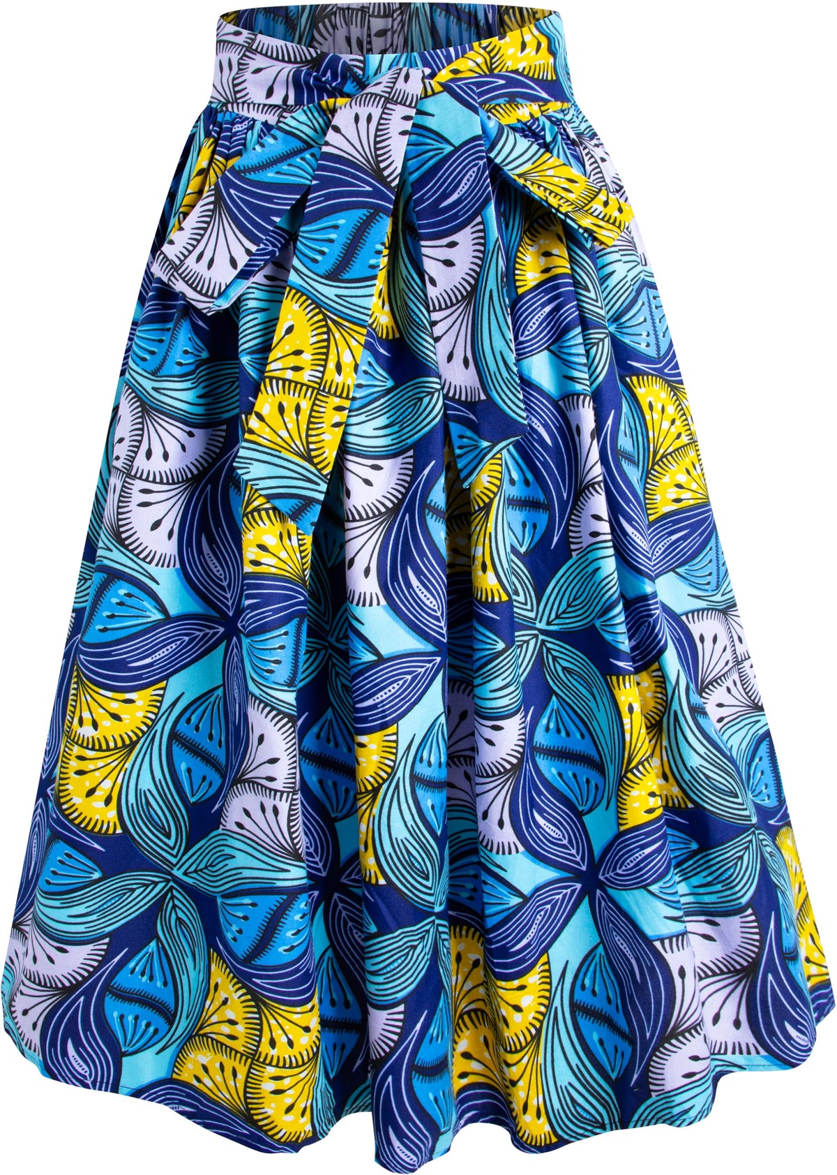 Women African Print Skirt Dutch Ankara Wax Print Full Circle Skirt