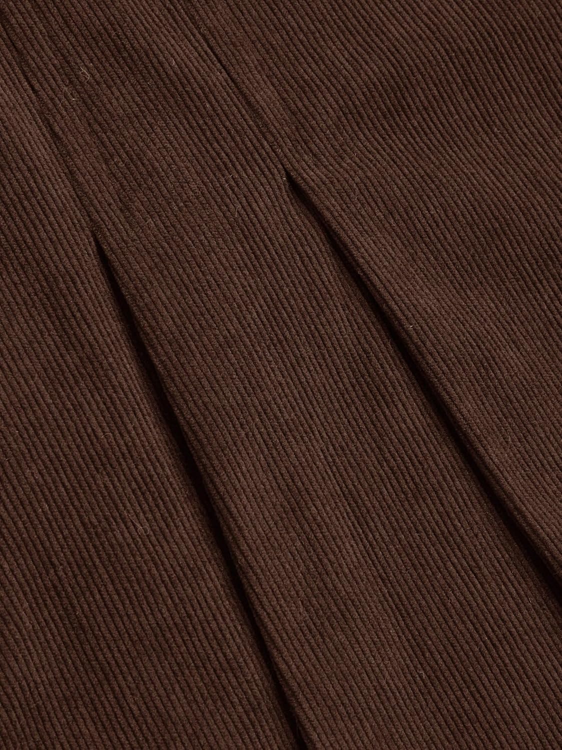 CIDER Womens Corduroy Mid Rise Pleated Mini Skirt