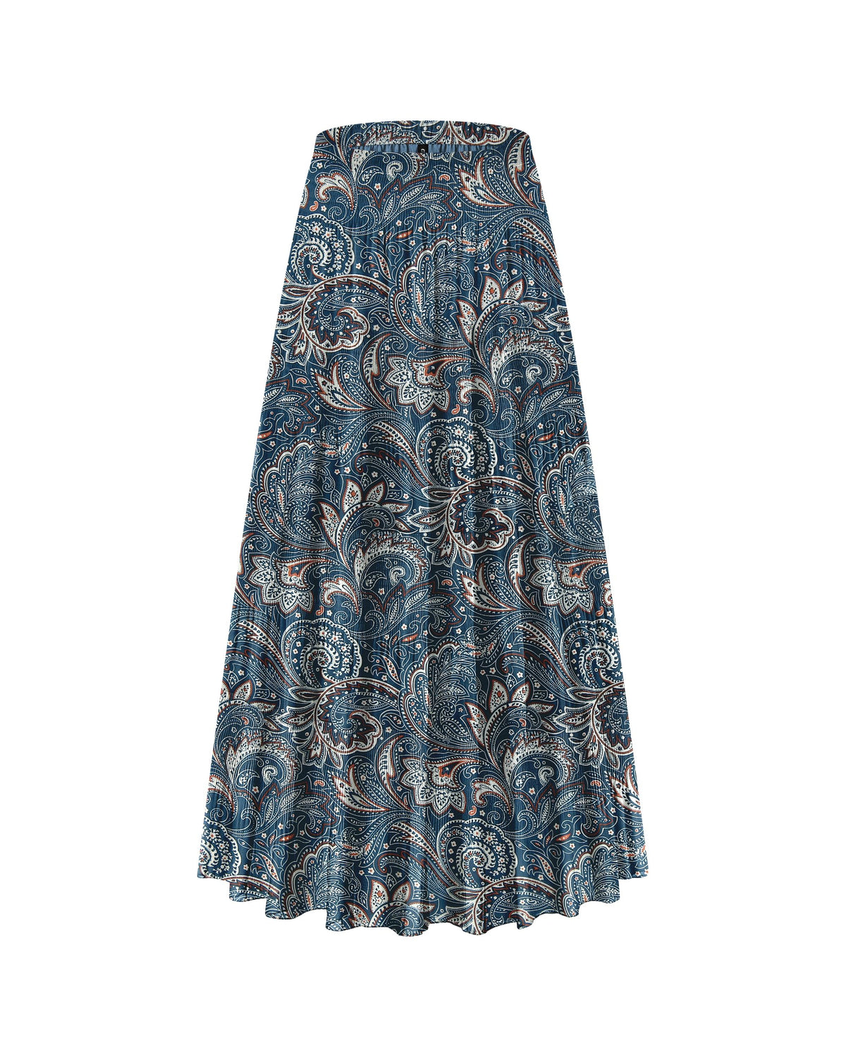 CYiNu Women's Chiffon Elastic High Waist Tiered Pleated Floral Printed A-Line Boho Long Maxi Skirts