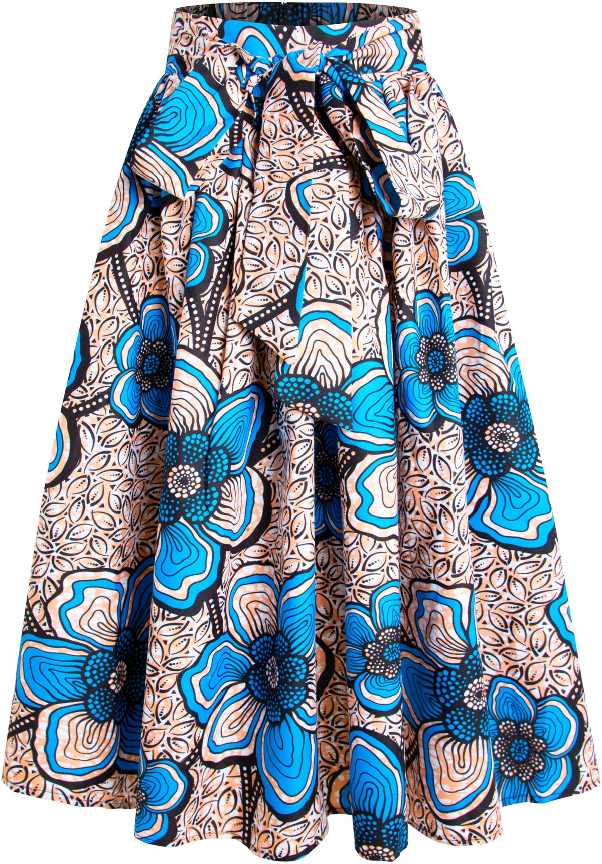 Women African Print Skirt Dutch Ankara Wax Print Full Circle Skirt