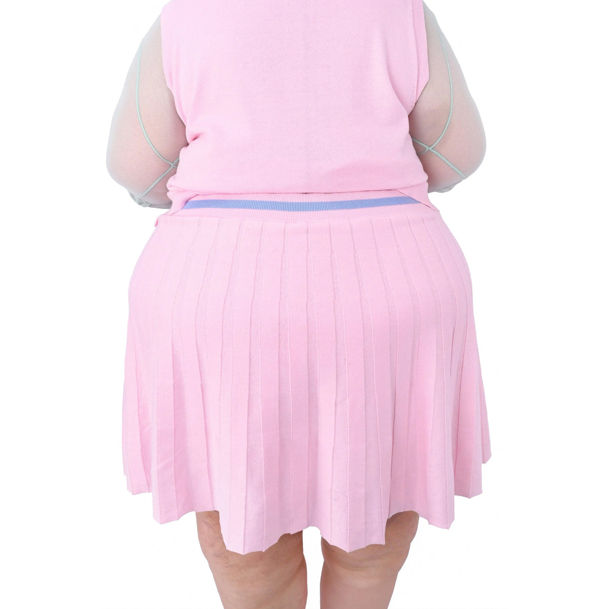 Kitty Knit Pleated Skort