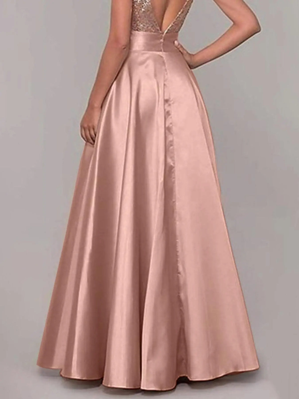 Women's Solid Satin High Waist Fitted Flare Skirt, Trendy Flirty Skirt, Flared Skirts, Elegant Fashion A Line Maxi Skirt for Party Dating Wear, Ladies Bottoms for All Seasons, Womenswear